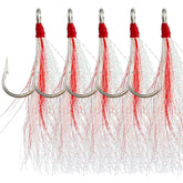 Bucktail Teaser Hook in white color with crystal tail